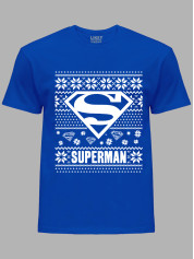 Новогодняя футболка мужская с принтом "Супермен/Superman" (24110061)