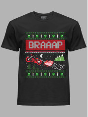 Новогодняя футболка мужская с принтом "Брааап/Braaap" (24110062)