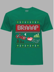 Новогодняя футболка мужская с принтом "Брааап/Braaap" (24110062)