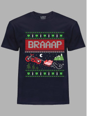 Новогодняя футболка мужская с принтом "Брааап/Braaap" (24110062)