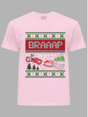 Новогодняя футболка мужская с принтом "Брааап/Braaap" (24110062)