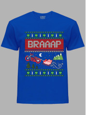 Новогодняя футболка мужская с принтом "Брааап/Braaap" (24110062)