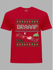 Новогодняя футболка мужская с принтом "Брааап/Braaap" (24110062)