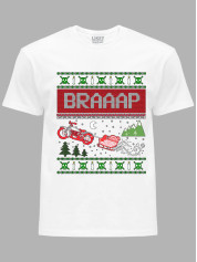 Новогодняя футболка мужская с принтом "Брааап/Braaap" (24110062)