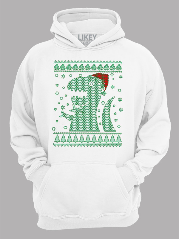 Худі з новорічним принтом "Різдвяний Рекс/Christmas Rex" (24110064)
