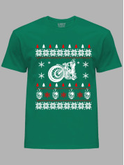 Новорічна футболка чоловіча з принтом "Мото Різдво/Moto Christmas" (24110065)