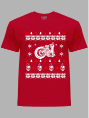 Новорічна футболка чоловіча з принтом "Мото Різдво/Moto Christmas" (24110065)