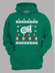 Худи с новогодним принтом "Мото Рождество/Moto Christmas" (24110065)