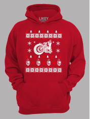 Худи с новогодним принтом "Мото Рождество/Moto Christmas" (24110065)