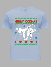 Новогодняя футболка мужская с принтом "Счастливого Рождества каратисты/Merry kickmas" (24110068)