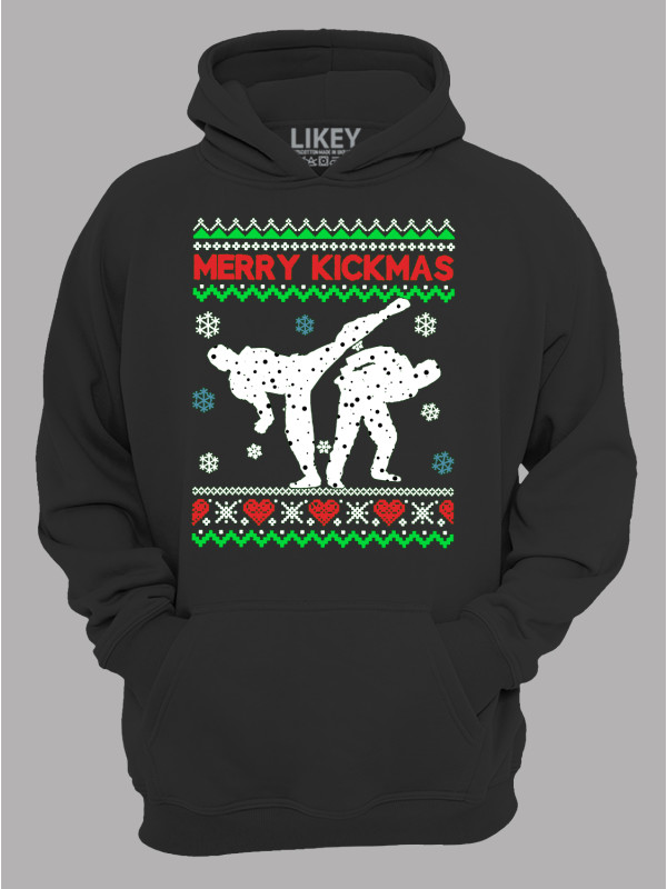 Худі з новорічним принтом "Щасливого Різдва каратисти/Merry kickmas" (24110068)
