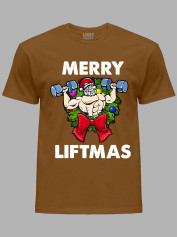 Новогодняя футболка мужская с принтом "Счастливого Рождества качок/Merry liftmas" (24110069)