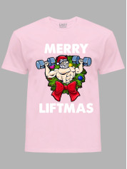 Новогодняя футболка мужская с принтом "Счастливого Рождества качок/Merry liftmas" (24110069)