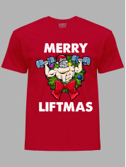 Новогодняя футболка мужская с принтом "Счастливого Рождества качок/Merry liftmas" (24110069)
