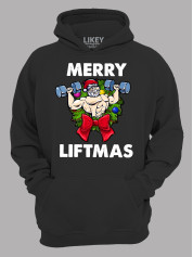 Худи с новогодним принтом "Счастливого Рождества качок/Merry liftmas" (24110069)
