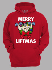 Худи с новогодним принтом "Счастливого Рождества качок/Merry liftmas" (24110069)