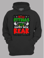 Худи с новогодним принтом "Счастливого фитнес Рождества и Нового Года/Merry fitmas and a Happy New Rear" (24110070)