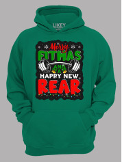 Худи с новогодним принтом "Счастливого фитнес Рождества и Нового Года/Merry fitmas and a Happy New Rear" (24110070)