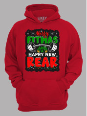 Худи с новогодним принтом "Счастливого фитнес Рождества и Нового Года/Merry fitmas and a Happy New Rear" (24110070)