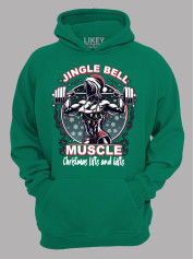 Худі з новорічним принтом "Різдвяні вправи для м'язів та подарунки/Jingle Bell - Muscle Christmas Lifts and Gifts" (24110073)
