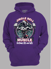 Худі з новорічним принтом "Різдвяні вправи для м'язів та подарунки/Jingle Bell - Muscle Christmas Lifts and Gifts" (24110073)