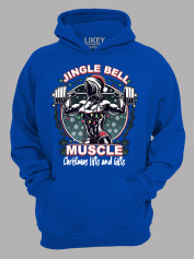 Худі з новорічним принтом "Різдвяні вправи для м'язів та подарунки/Jingle Bell - Muscle Christmas Lifts and Gifts" (24110073)