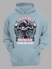 Худі з новорічним принтом "Різдвяні вправи для м'язів та подарунки/Jingle Bell - Muscle Christmas Lifts and Gifts" (24110073)