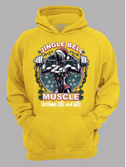 Худі з новорічним принтом "Різдвяні вправи для м'язів та подарунки/Jingle Bell - Muscle Christmas Lifts and Gifts" (24110073)