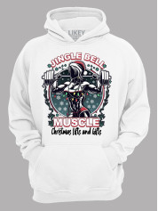 Худі з новорічним принтом "Різдвяні вправи для м'язів та подарунки/Jingle Bell - Muscle Christmas Lifts and Gifts" (24110073)