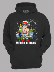 Худи с новогодним принтом "Счастливого фитнес Рождества/Merry Fitmas" (24110074)