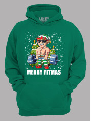 Худи с новогодним принтом "Счастливого фитнес Рождества/Merry Fitmas" (24110074)