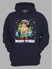 Худи с новогодним принтом "Счастливого фитнес Рождества/Merry Fitmas" (24110074)