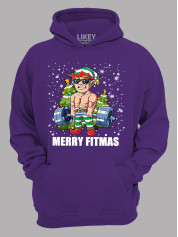 Худи с новогодним принтом "Счастливого фитнес Рождества/Merry Fitmas" (24110074)