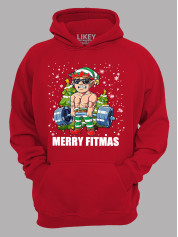 Худи с новогодним принтом "Счастливого фитнес Рождества/Merry Fitmas" (24110074)