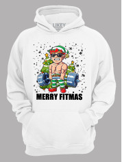 Худи с новогодним принтом "Счастливого фитнес Рождества/Merry Fitmas" (24110074)