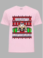Новогодняя футболка мужская с принтом "Heavy Liftmas" (24110075)
