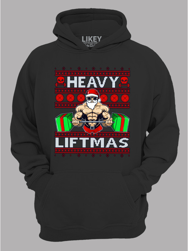 Худі з новорічним принтом "Heavy Liftmas" (24110075)