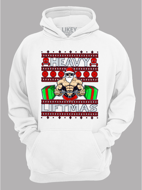 Худі з новорічним принтом "Heavy Liftmas" (24110075)