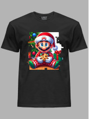 Футболка дитяча "Різдвяний Супер Маріо з печівом/Christmas Super Mario with cookie" (24110088)