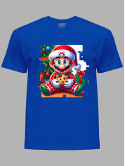 Футболка дитяча "Різдвяний Супер Маріо з печівом/Christmas Super Mario with cookie" (24110088)