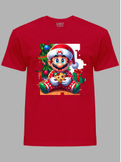 Футболка дитяча "Різдвяний Супер Маріо з печівом/Christmas Super Mario with cookie" (24110088)