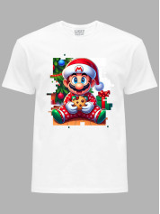 Футболка дитяча "Різдвяний Супер Маріо з печівом/Christmas Super Mario with cookie" (24110088)