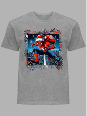 Футболка дитяча "Санта Людина-Павук поспішає/Santa Spider-Man is in a hurry" (24110097)