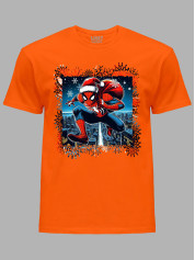 Футболка дитяча "Санта Людина-Павук поспішає/Santa Spider-Man is in a hurry" (24110097)