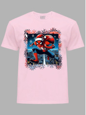 Футболка дитяча "Санта Людина-Павук поспішає/Santa Spider-Man is in a hurry" (24110097)