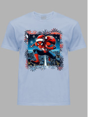 Футболка дитяча "Санта Людина-Павук поспішає/Santa Spider-Man is in a hurry" (24110097)