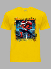 Футболка дитяча "Санта Людина-Павук поспішає/Santa Spider-Man is in a hurry" (24110097)