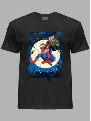 Футболка дитяча "Санта Людина-Павук і місяць/Santa Spider-Man and the moon" (24110098)