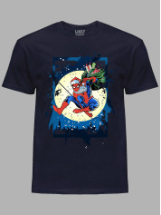 Футболка дитяча "Санта Людина-Павук і місяць/Santa Spider-Man and the moon" (24110098)
