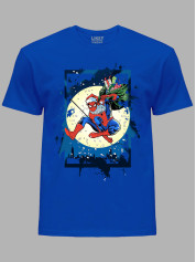 Футболка дитяча "Санта Людина-Павук і місяць/Santa Spider-Man and the moon" (24110098)